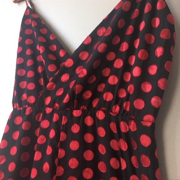 Lovers + Friends Angel Gown Red Black Polka Dot - Picture 4 of 6